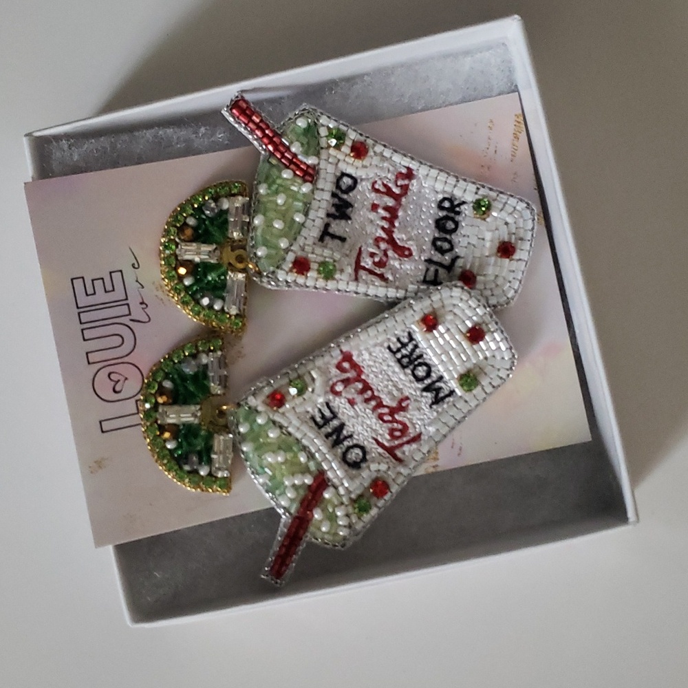 One Tequila Beaded Earrings